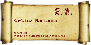 Rafaisz Marianna névjegykártya